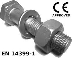 M12 x 140mm Hex Set Screw 8.8 C/W N W HDG