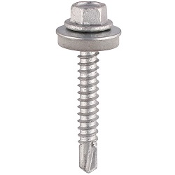 5.5 Ø x 25mm Hex Hd Self Drill Screw Washered