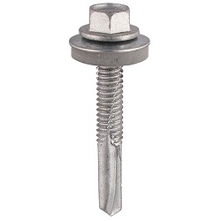 5.5 Ø x 76mm Hex Hd Self Drill Screw Washered