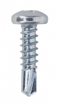 3.5 Ø x 25mm Pan CR H Self Drill Screw BZP