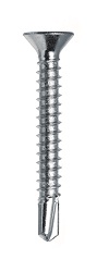 3.5 Ø x 9.5mm Csk CR H Self Drill Screw BZP