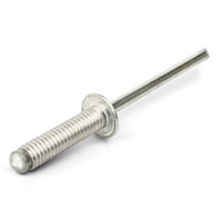 4.0 Ø x 8mm Dome Hd Alu/Steel Grooved Rivet